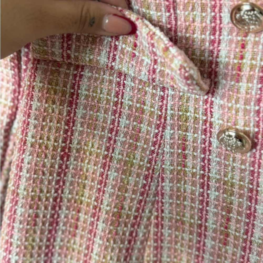 SHEIN Pink Plaid Blazer Suit Jacket | Medium - Picture 14 of 15
